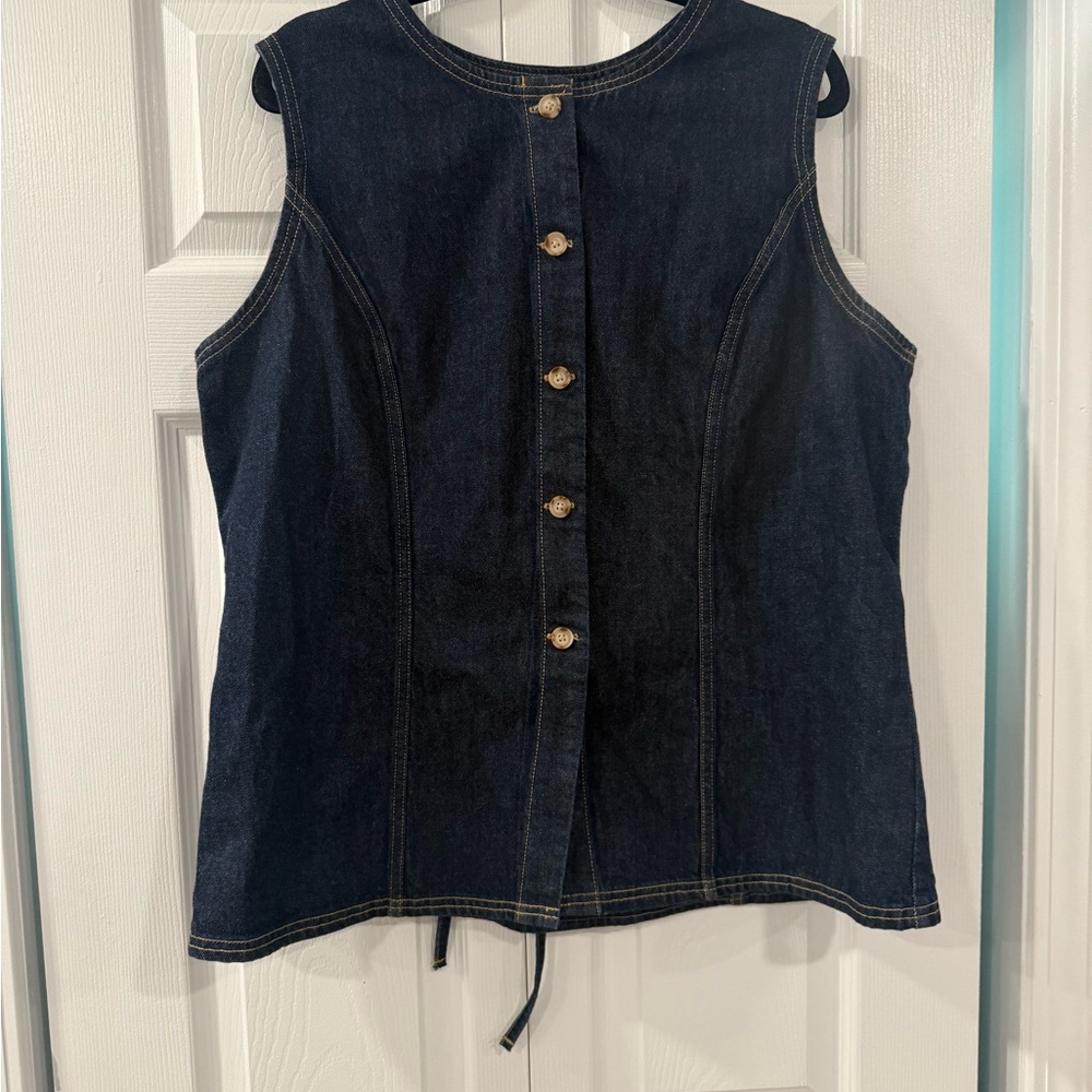 Abercrombie & Fitch Dark Blue Denim Top